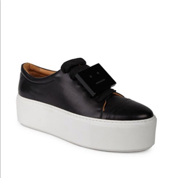 SOLD Acne Studios Drihanna Leather Platform Sneakers - Picture 2 of 7